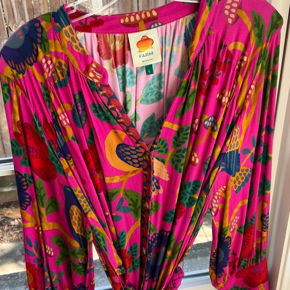 FARM Rio Pink and Green Patterned Dress - Picture 3 of 10